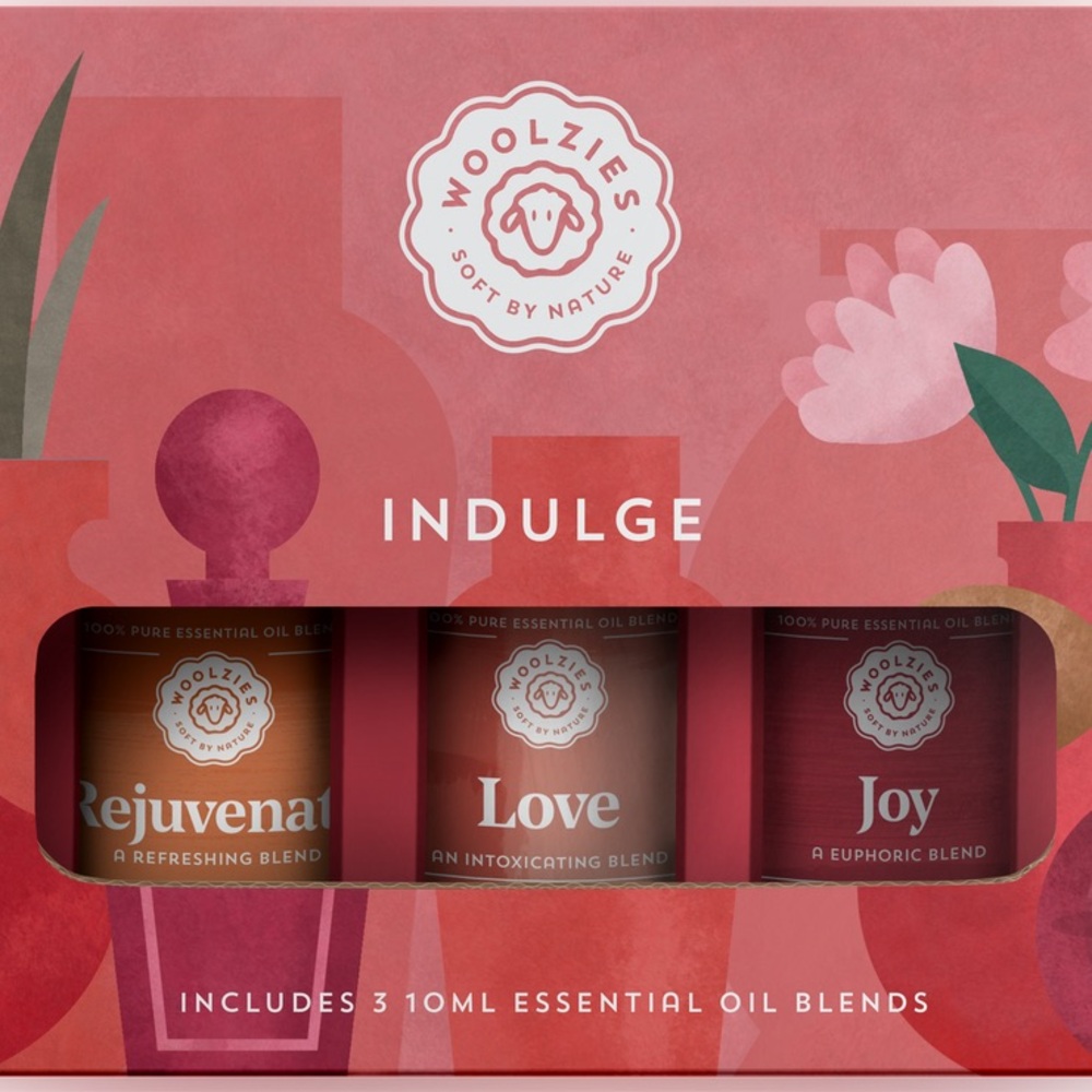 Woolzies INDULGE Essential Oil Collection - Rejuvenate, Love Potion & Joy Blends